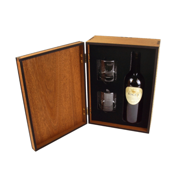Mahogany Liquor and Rocks Glass Gift Set