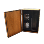 Mahogany Liquor and Rocks Glass Gift Set