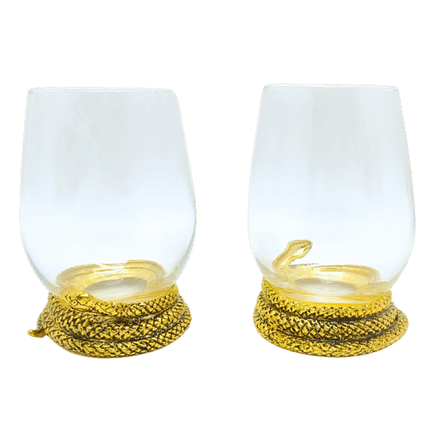 Stemless Snake Wine Glass