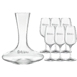 Crystal Mendoza Wine Bottle and Stemmed Glass Set