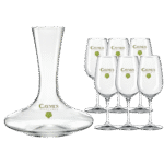 Crystal Mendoza Wine Bottle and Stemmed Glass Set