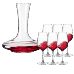 Crystal Mendoza Wine Bottle and Stemmed Glass Set