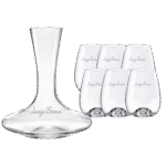 Crystal Mendoza Wine Bottle and Stemless Glass Set