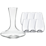 Crystal Mendoza Wine Bottle and Stemless Glass Set
