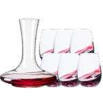 Crystal Mendoza Wine Bottle and Stemless Glass Set