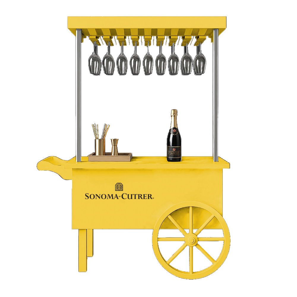 Wheeled Champagne Cart