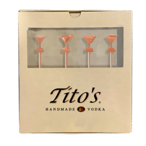 4-Pack Custom Molded Stainless Steel Cocktail Swizzle Sticks with Box