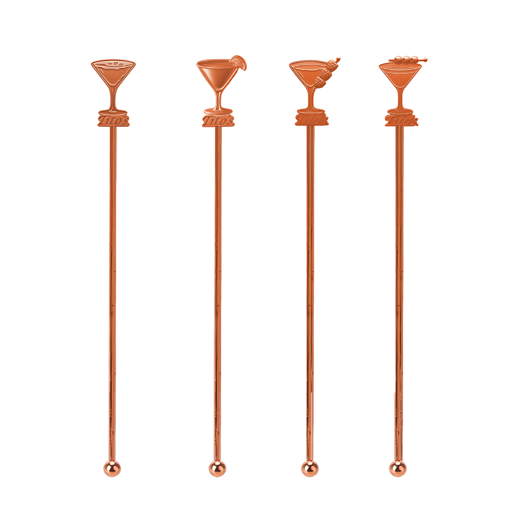 WNG-3175-4-Pack-Molded-Swizzle-Sticks-with-Box-3-RoseGold 4-Pack Custom Molded Stainless Steel Cocktail Swizzle Sticks with Box