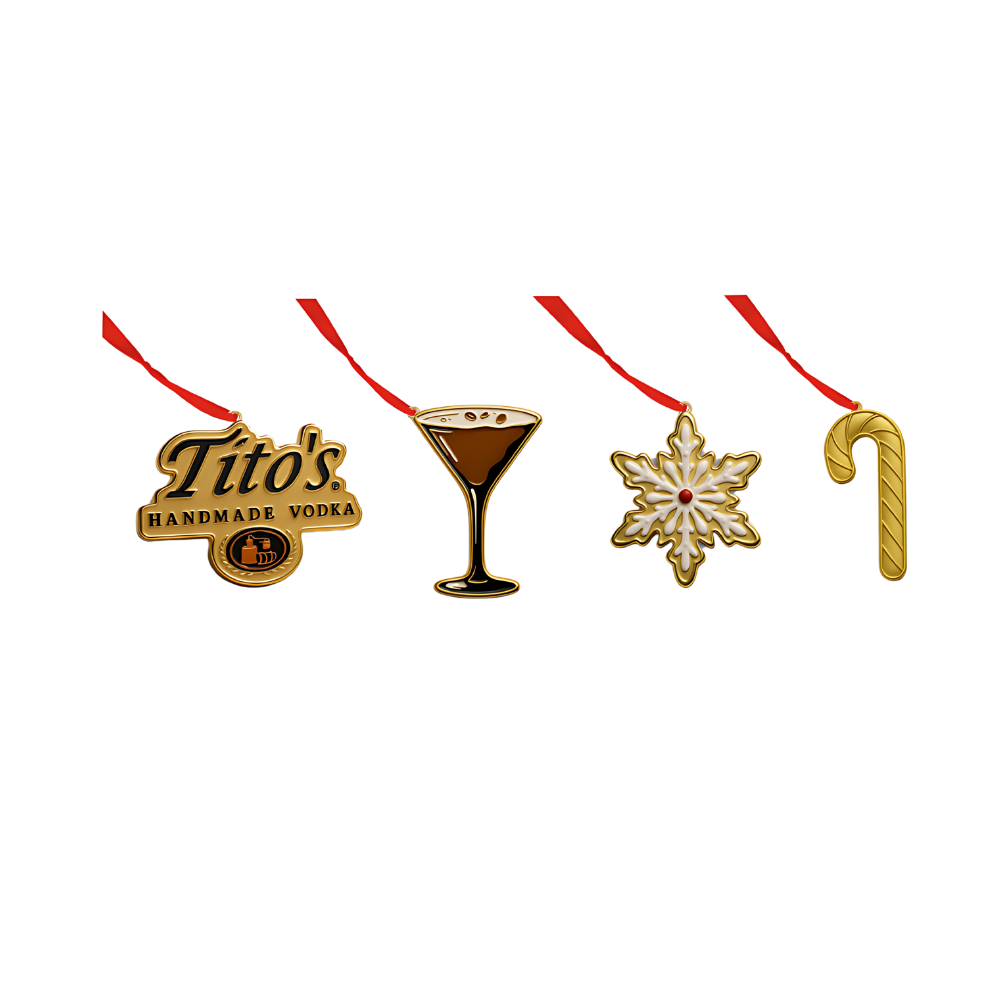 4-Pack Custom Molded Enamel Drink Charms with Box