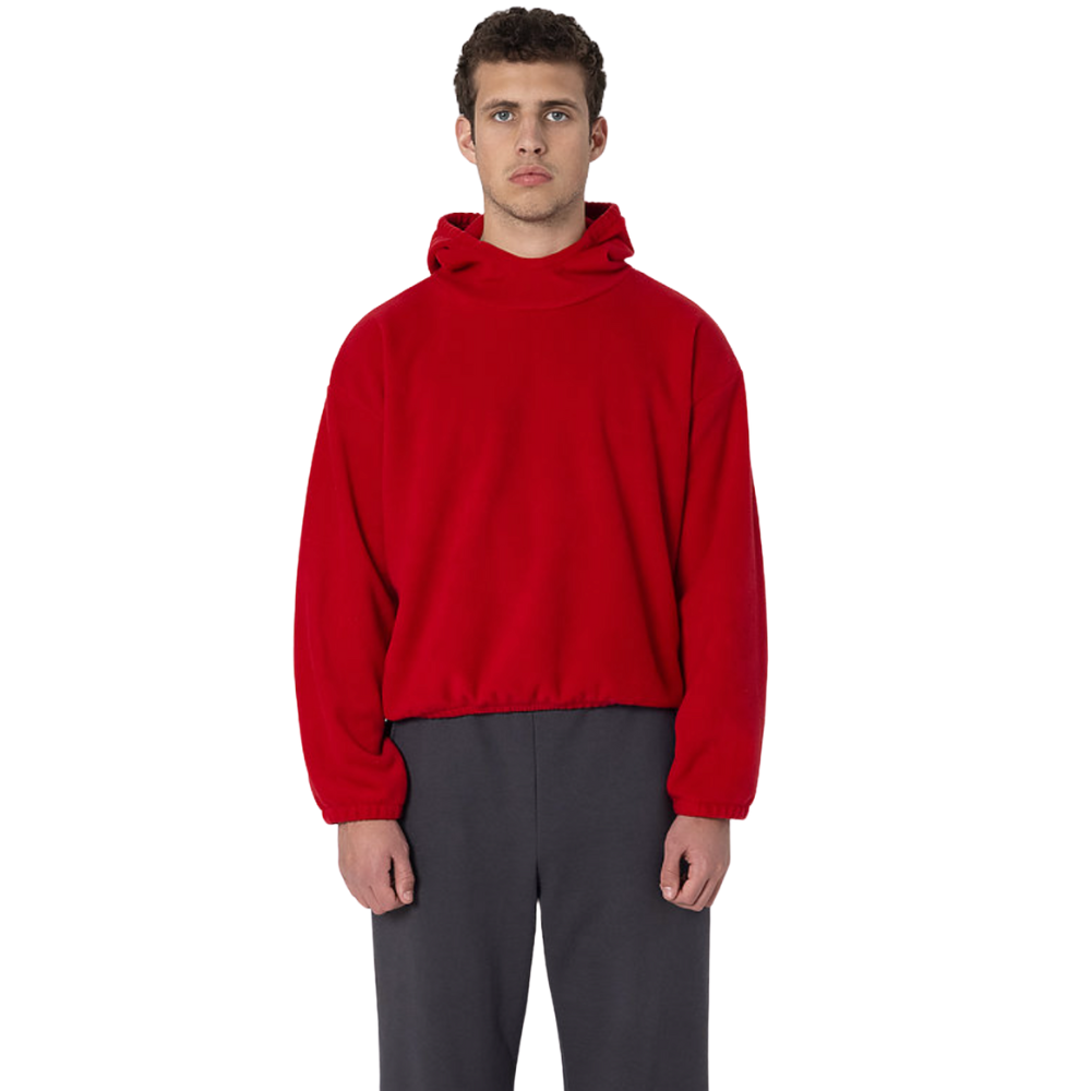 WNG-3188-Polar-Fleece-Pullover-Hoodie-5-Red Polar Fleece Pullover Unisex Hoodie