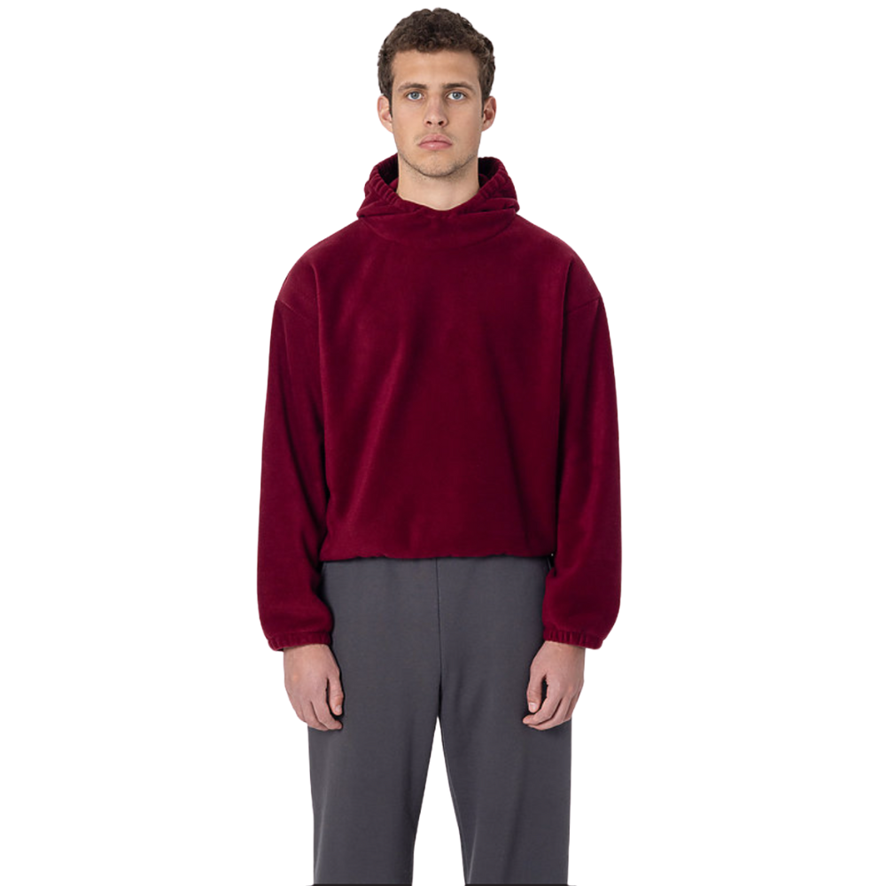 WNG-3188-Polar-Fleece-Pullover-Hoodie-8-Bordeaux Polar Fleece Pullover Unisex Hoodie