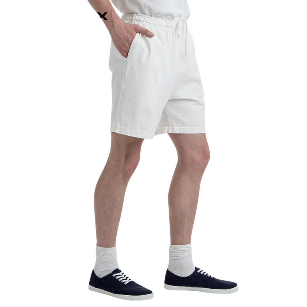 WNG-3206-Heavy-Jersey-Mid-Short-7-Off White Heavy Jersey Mid Shorts