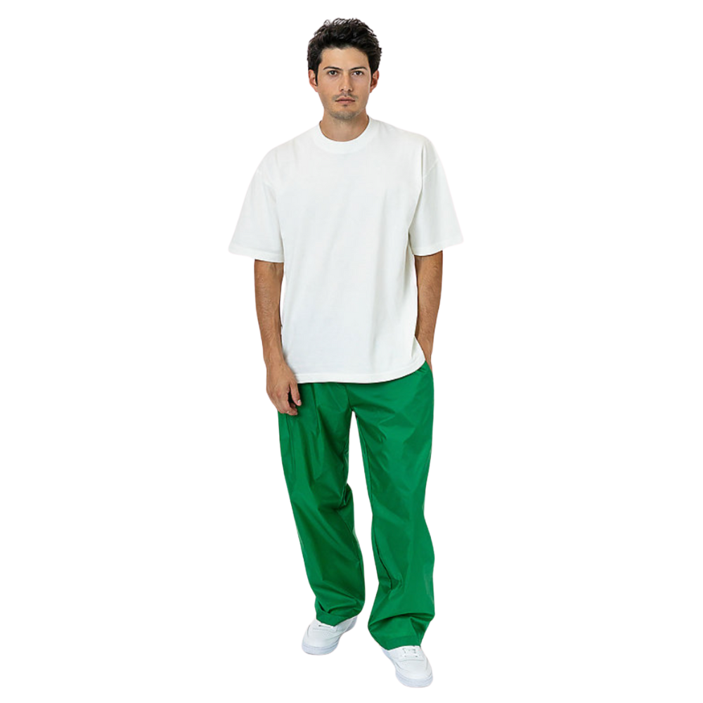 WNG-3232-Wide-Leg-Nylon-Taffeta-Pants-7-Green Wide Leg Nylon Taffeta Pants
