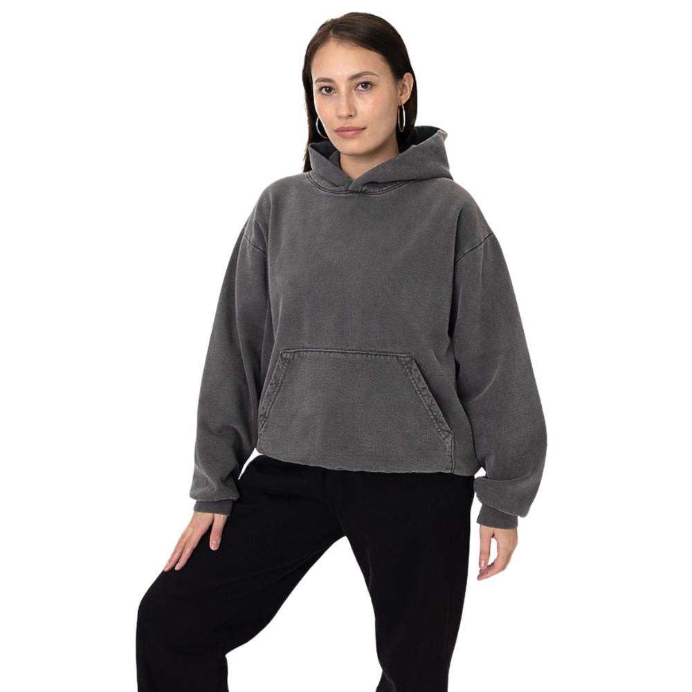 WNG-3252-GD-Heavy-Fleece -Hood-PO-21-Vintage Black GD Heavy Fleece Hood PO