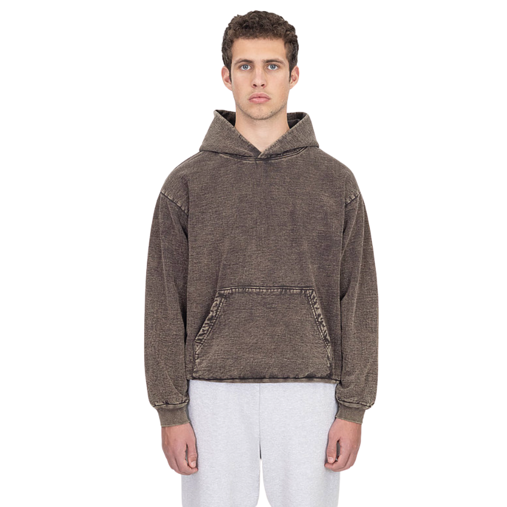 WNG-3254-Heavy-Fleece-Hood-PO-Mineral-Wash-4-Cocoa Heavy Fleece Hood PO Mineral Wash