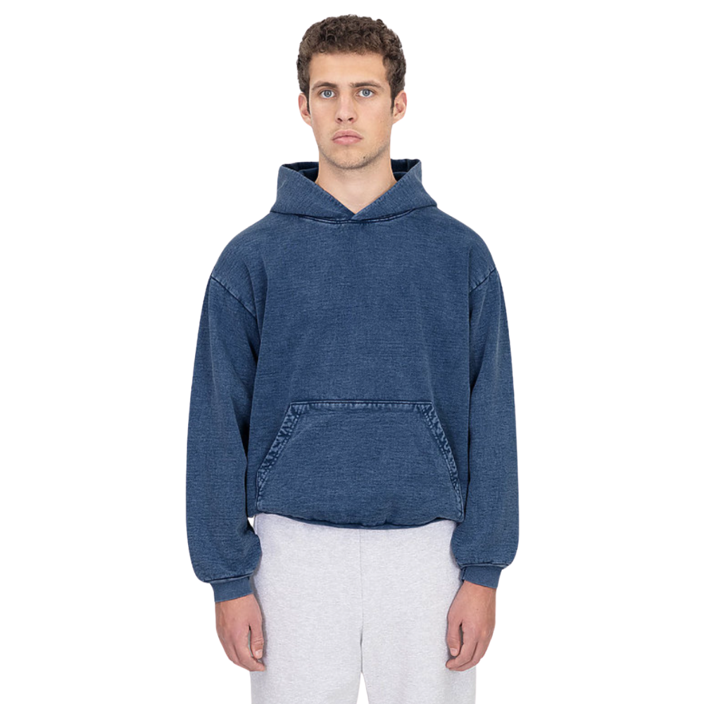 WNG-3254-Heavy-Fleece-Hood-PO-Mineral-Wash-6-Indigo Heavy Fleece Hood PO Mineral Wash