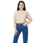 Long Sleeve Crop Mock Neck