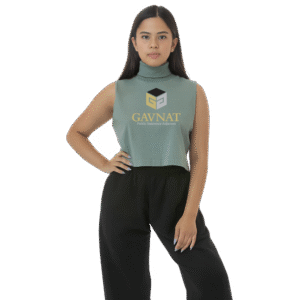 GD Sleeveless Turtleneck Crop Top
