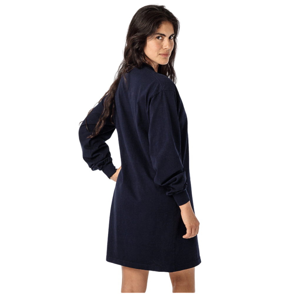 WNG-3292-Long-Sleeves-Mock-Neck-Dress-11-Navy Long Sleeve Mock Neck Dress