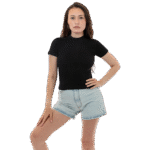 Rib Mock Neck Top