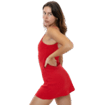 Heavy Rib Spaghetti Mini Dress