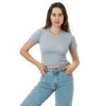 Baby Rib Short Sleeve Crop Tee