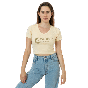 Baby Rib Short Sleeve V-Neck