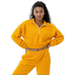 Cropped Polar Fleece Half Zip