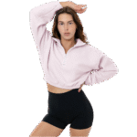 Cropped Polar Fleece Half Zip