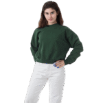 Cropped Mock Neck Pullover