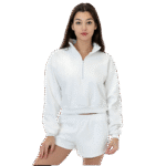 Heavy Fleece Cropped Half Zip Pullover