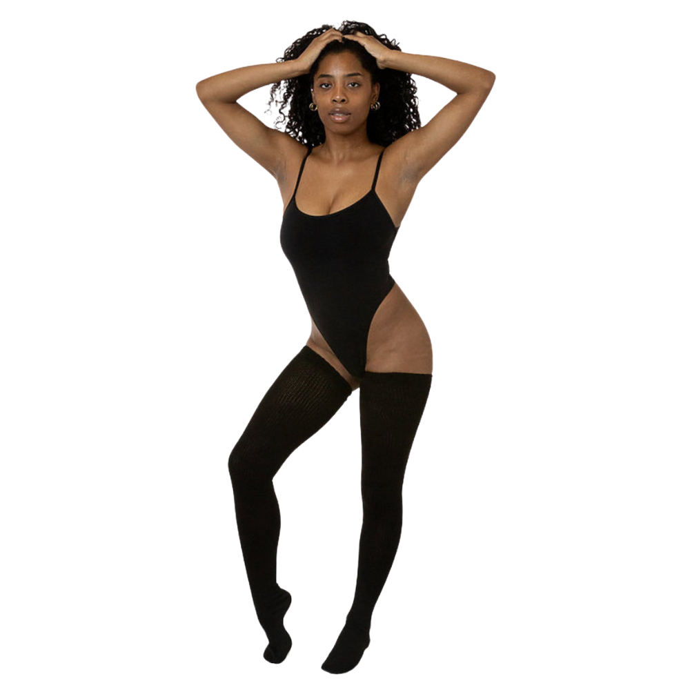 WNG-3371-Thigh -High-Socks-9-Black Thigh High Socks
