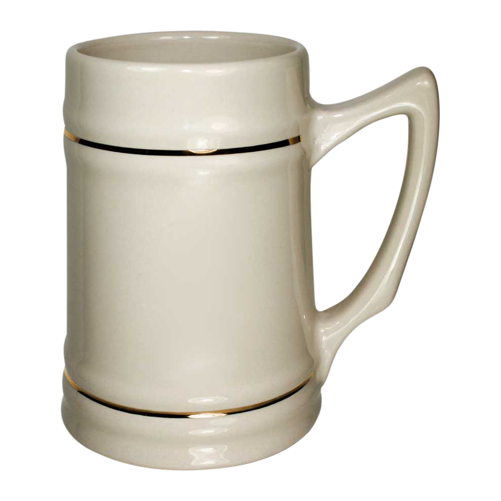 WNG-2434-24oz-Ceramic-Stein-6-naturalwithgoldbands 24oz Ceramic Stein