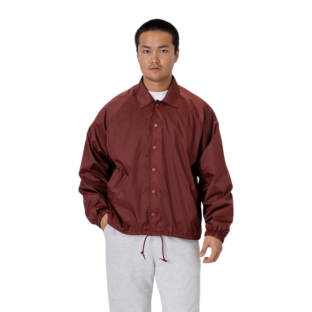 WNG-3229-Nylon-Raglan-Coaches-Jacket-6-Mahogany-new Nylon Raglan Coaches Unisex Jacket