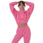 Flex Fleece Crop Half Zip