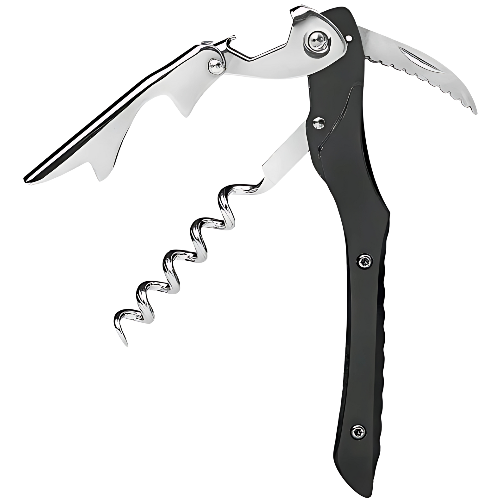 WNG-3397-Castello™- Waiter's-Corkscrew-5-BlackAluminum Castello™ Waiter's Corkscrew