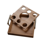 Rectangular Wooden Shot Serving Tray