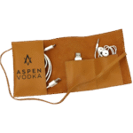 Leather Roll Up Tech Organizer