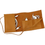 Leather Roll Up Tech Organizer