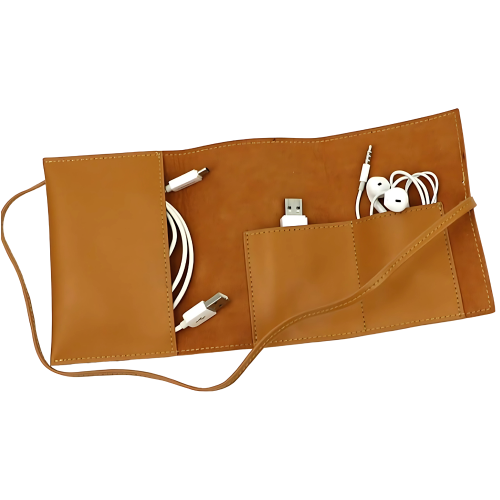 WNG-3419-Leather-Roll-Up-Tech-Organizer-6-brown Leather Roll Up Tech Organizer