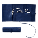 Leather Roll Up Tech Organizer