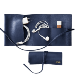 Leather Roll Up Tech Organizer