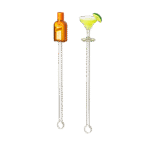 Spherical 3D Top Custom Molded Acrylic Swizzle Stick