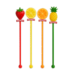 Spherical 3D Top Custom Molded Acrylic Swizzle Stick