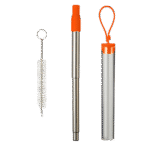 Retractable Metal Straw Travel Set