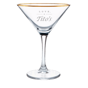 4oz. Gold Rimmed Martini Glass