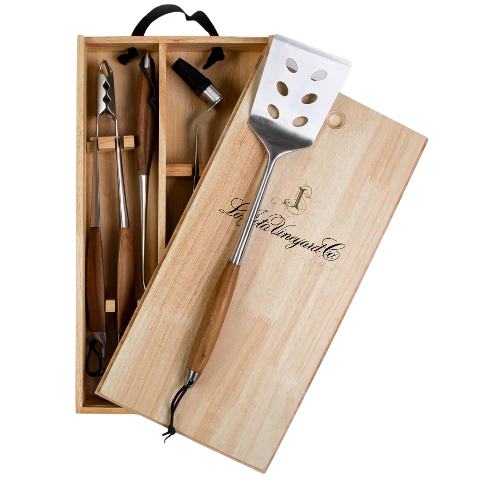 WNG-3488-4-Piece Grilling Accessory Set-2 Full-Forged Stainless Steel 4-Piece Grilling Accessory Set