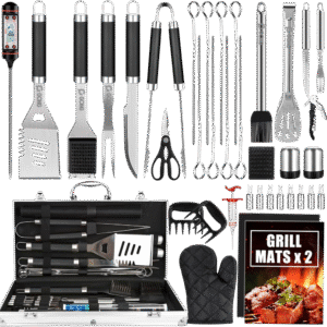 38-Piece Stainless Steel Grill Tools Set with Aluminum Case