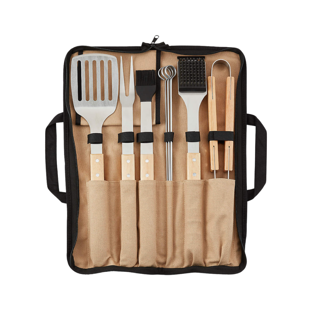 WNG-3503-9-Piece-9-Piece Wood-Handled-BBQ-Tool-Set-5 9-Piece Wood-Handled BBQ Tool Set