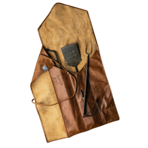 Grilling Tool Gift Set with Leather Roll-Up Pouch
